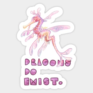 Dragons do exist! Seahorse  pin Sticker